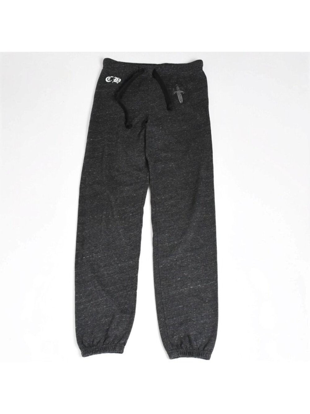 Chrome Hearts Dagger Print Sweatpants CH Logo Scroll Label Dark Gray Jogger